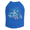 Turquoise Flower dog tank for large and small dogs.