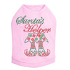 Santa's Helper - Pink Dog Tank