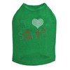 I Love Santa - Kelly Green Dog Tank