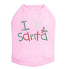 I Love Santa - Pink Dog Tank