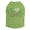 I Love Santa - Lime Dog Tank