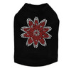 Red Rhinestone Flower dog tank for large and small dogs.