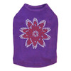 Red Rhinestone Flower dog tank for large and small dogs.