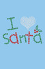 I Love Santa - Light Blue Bandana