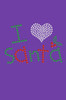 I Love Santa - Purple Bandana