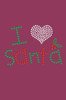 I Love Santa - Burgundy Bandana