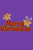 Merry Christmas Glitter Stars - Purple Bandana