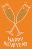 Happy New Year Champagne Glasses - Bandanna