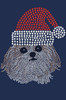 Shih Tzu with Santa Hat - Navy Women's T-shirt