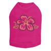 Purple & Yellow Hibiscut dog tank for large and small dogs.