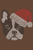 Boston Terrier with Santa Hat - Brown Women's T-shirt