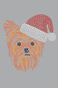 Yorkie Face # 2 with Santa Hat - Gray Women's T-shirt