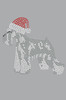 Schnauzer with Santa Hat - Gray Women's T-shirt