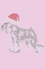 Schnauzer with Santa Hat - Light Pink Women's T-shirt