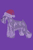 Schnauzer with Santa Hat - Purple Women's T-shirt