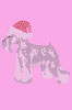 Schnauzer with Santa Hat - Medium Pink Women's T-shirt