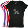 Schnauzer with Santa Hat - Women's T-shirt