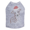 Italian Greyhound Face with Santa Hat Dog Tank