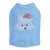 Maltese Face with Santa Hat Dog Tank