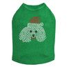 Poodle Face with Santa Hat Dog Tank