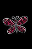 Pink Austrian crystal Rhinestone & Rhinestud Butterfly - Tutu