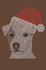 Jack Russell Terrier with Santa Hat - Brown Bandana