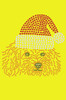Poodle (Teddy) with Santa Hat - Yellow Bandana