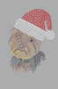 Yorkie Face # 1 with Santa Hat - Gray Women's T-shirt
