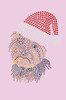 Yorkie Face # 1 with Santa Hat - Light Pink Women's T-shirt