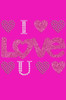 I Love You Pink Glitter - Women's T-shirt