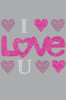 I Love You Pink Glitter - Women's T-shirt