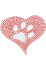 Red Heart with Paw #2 - Women's T-shirt