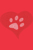 Red Heart with Paw #2 - Women's T-shirt