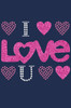 I Love You (Pink Glitter) Bandanna