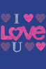 I Love You (Pink Glitter) Bandanna