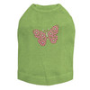 Pink Nailhead Butterfly dog tank for small and large dogs.