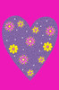 Purple Glitter Heart Bandanna