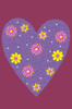 Purple Glitter Heart Bandanna