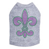 Fleur de Lis Mardi Gras dog tank for large and small dogs.