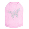 Blue Austrian crystal Butterfly dog tank for small and large dogs.