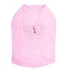 Pink Rhinestud Butterfly dog tank for small and large dogs.