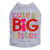 Cutest Big Sister dog tank for large and small dogs.