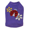 Glitter Ladybug & Daisies dog tank for small and large dogs.