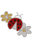 Glitter Ladybug & Daisies - Bandanna