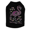 Pink Flamingo with Nailhead Flowers dog tank for small and big dogs