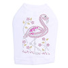 Pink Flamingo with Nailhead Flowers dog tank for small and big dogs