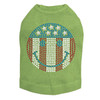Happy Face Red, White, & Blue rhinestone dog tank for large and small dogs.