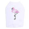 Pink Flamingo with Black Legs dog tank for small and big dogs