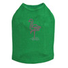 Pink Flamingo in Grass dog tank for small and big dogs