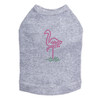 Pink Flamingo in Grass dog tank for small and big dogs